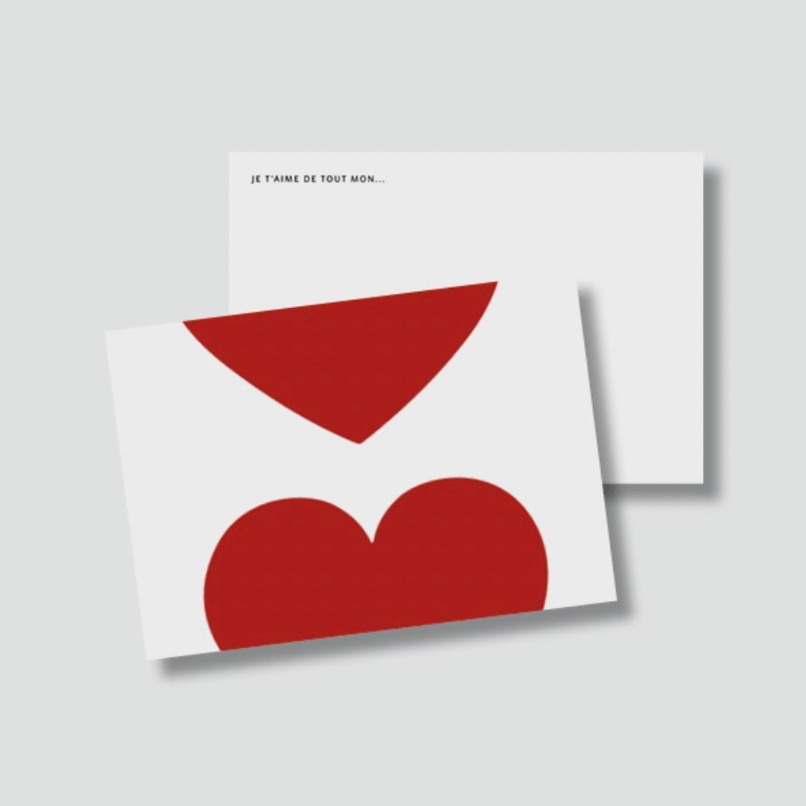 Carte Postale Coeur Graphique