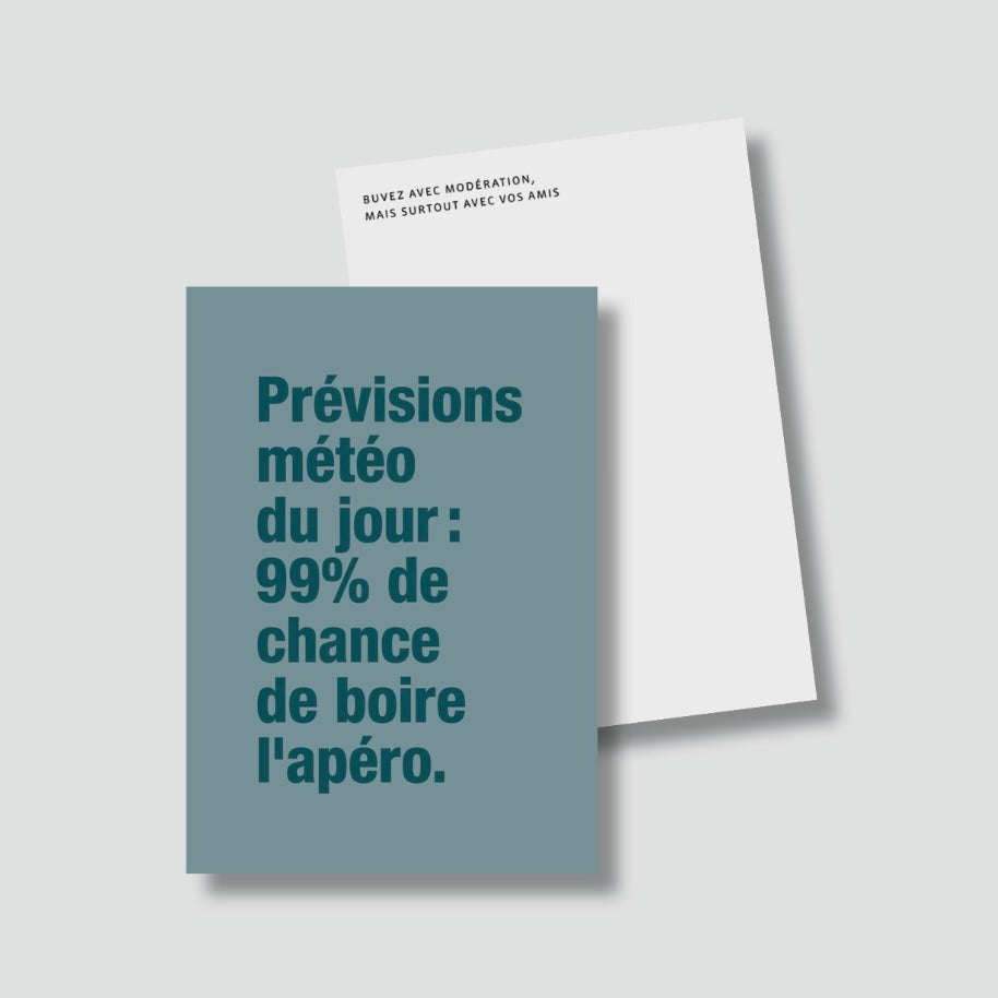 Carte Postale Prévisions météo du jour