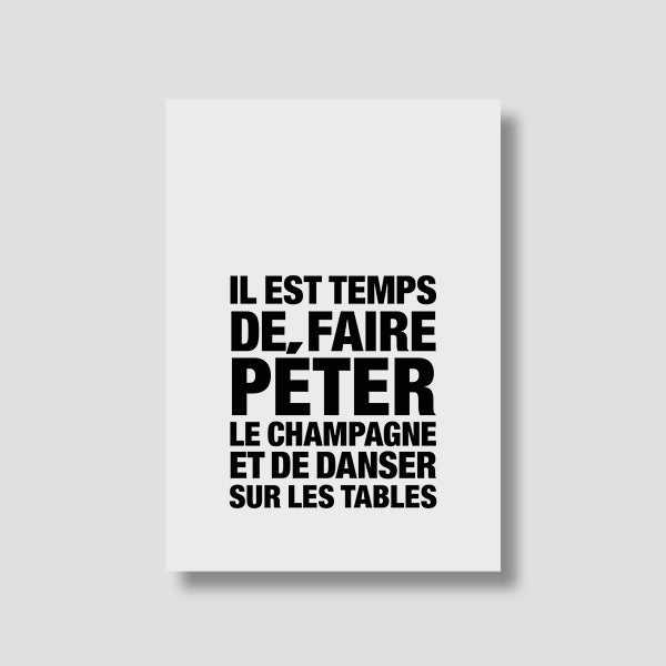 Carte Postale Il est temps de faire péter le champagne