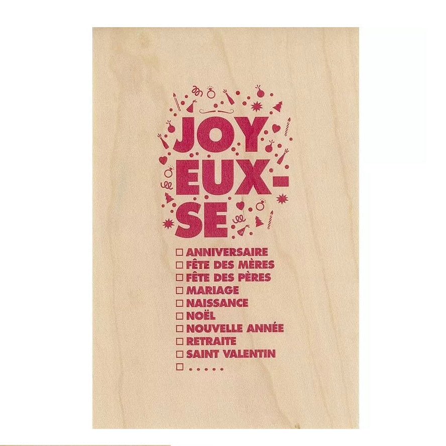 Carte postale Joyeux-se rouge