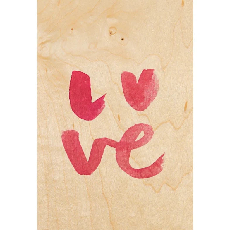 Carte postale painted words Love