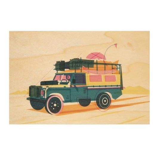 Carte postale Voyage Land Rover