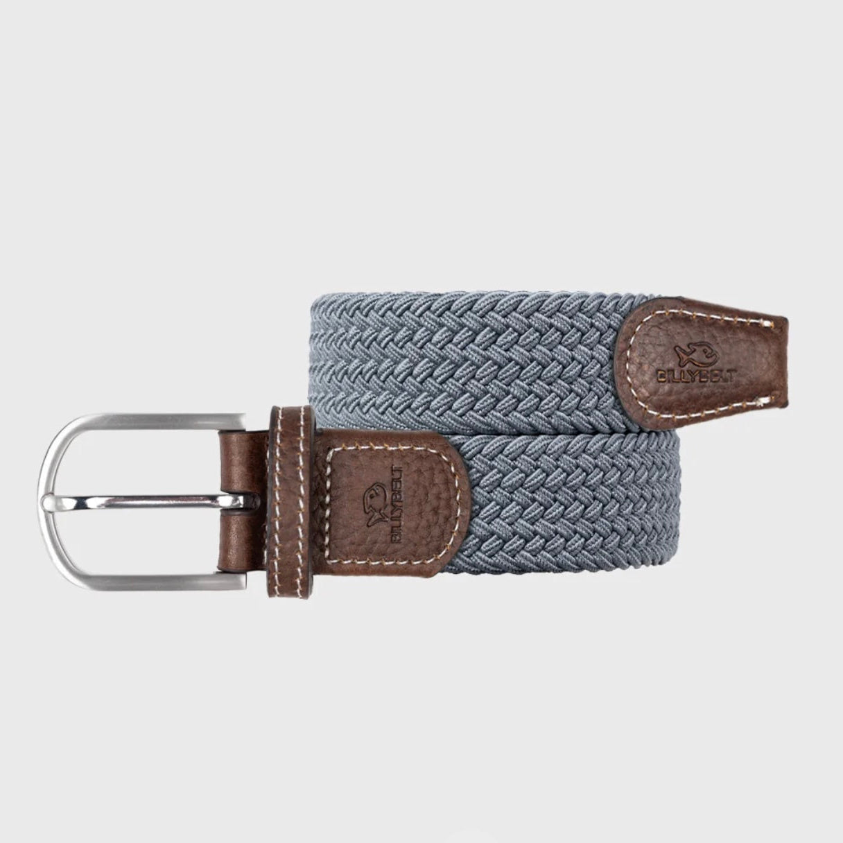 Ceinture tressée élastique Gris froid