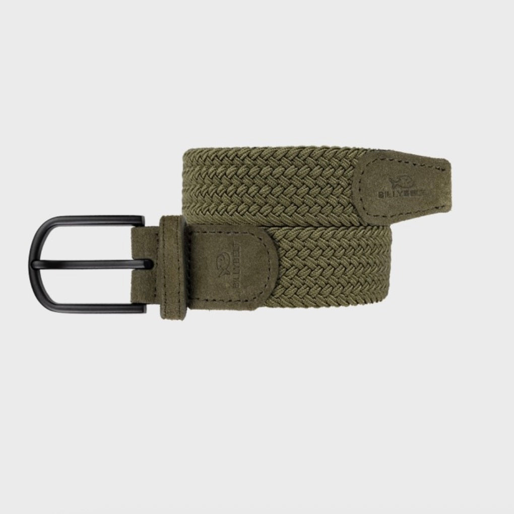 Ceinture tressée élastique Kaki