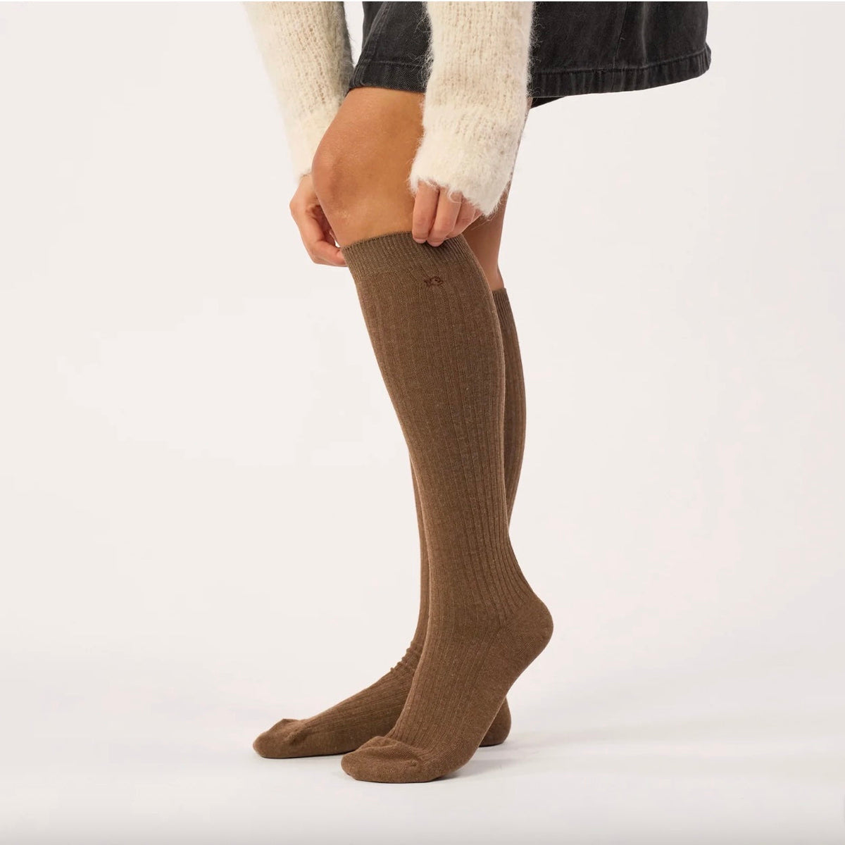 Chaussettes hautes Marron