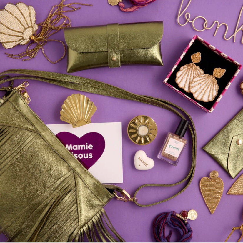 Coeur porcelaine Mamie gold