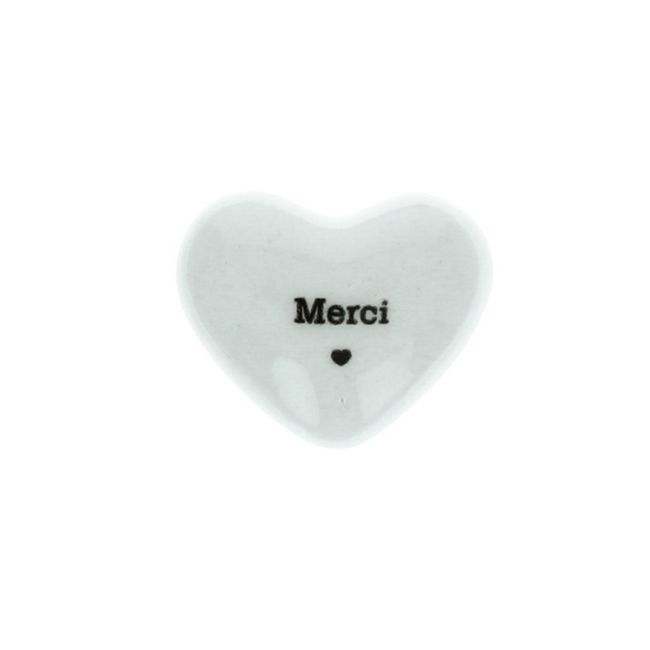 Coeur porcelaine Merci