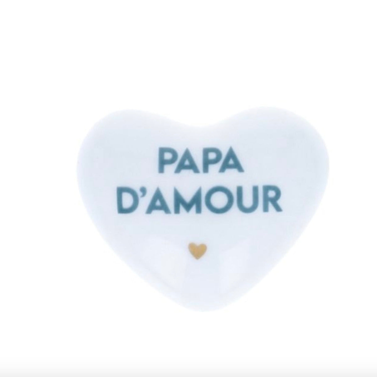 Coeur porcelaine Papa d'Amour