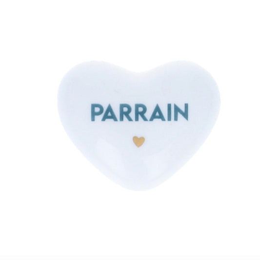 Coeur porcelaine Parrain