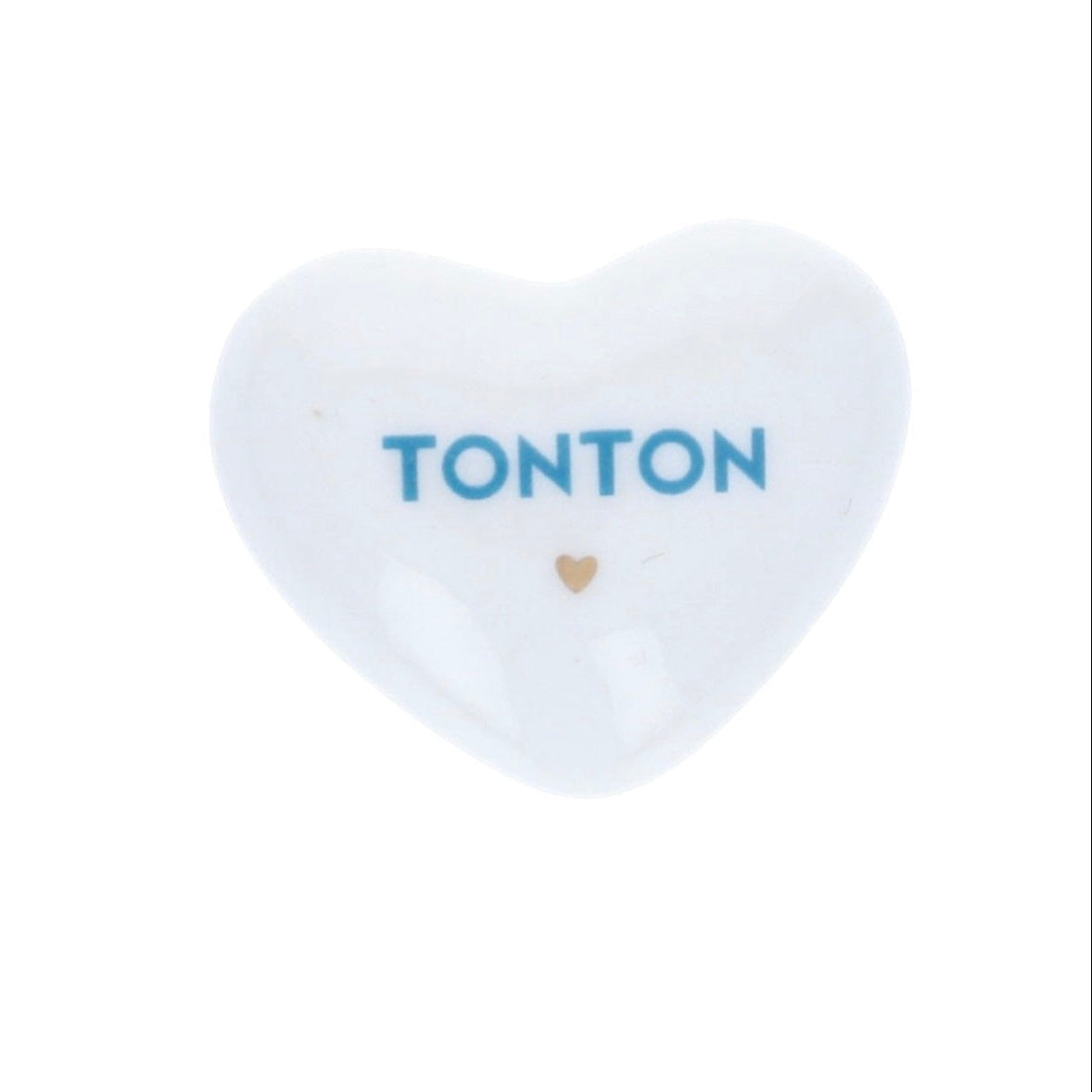 Coeur porcelaine Tonton bleu