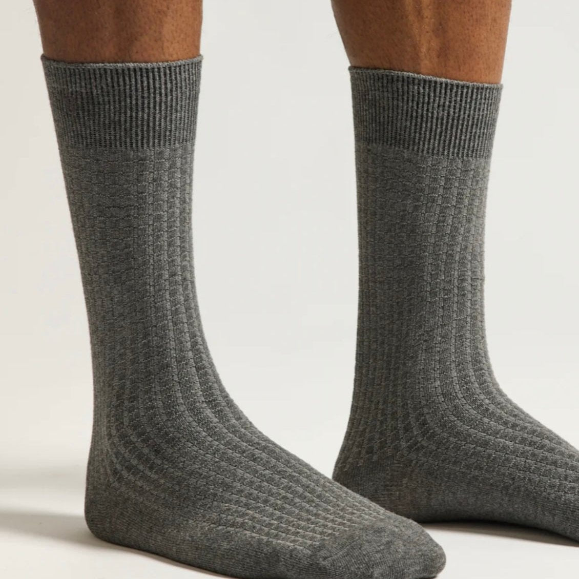 Coffret 3 paires de chaussettes Homme - Chevrons gaufré Noir / gris / Marine