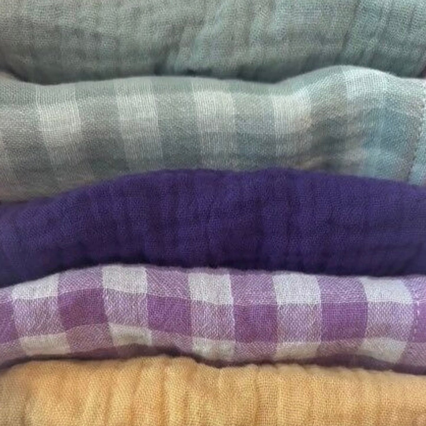 Coffret 6 serviettes de table Vert / Blé /Violet