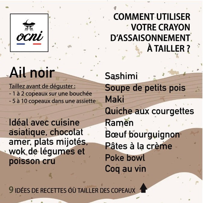Coffret assaisonnement à tailler - Ail Noir
