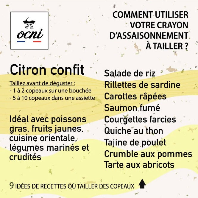 Coffret assaisonnement à tailler - Citron confit