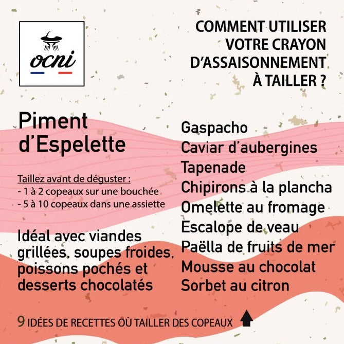 Coffret assaisonnement à tailler - Piment d'Espelette