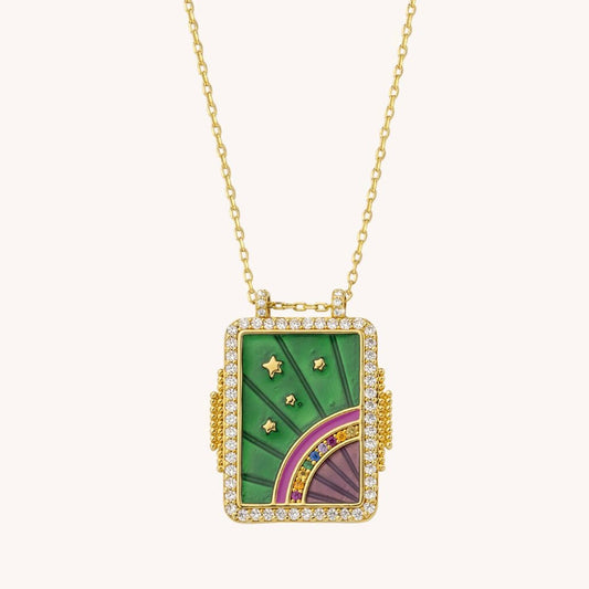 Collier Green Rainbow boheme