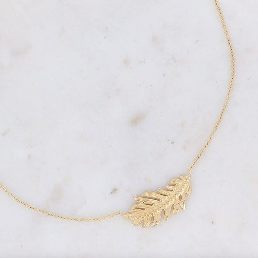 Collier grande feuille