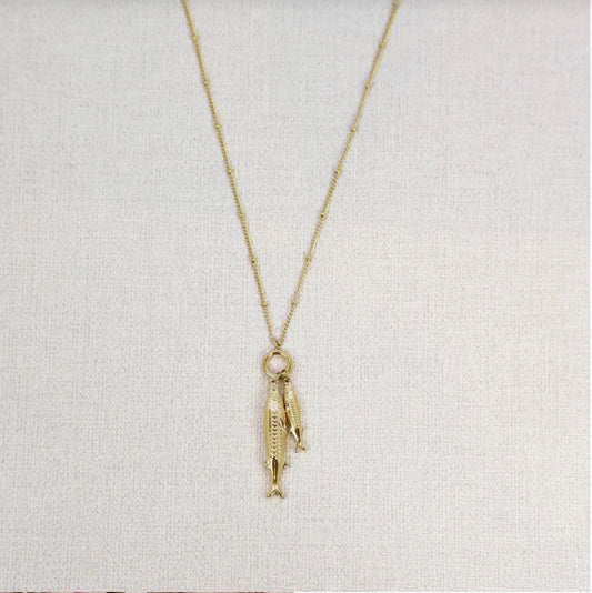 Collier pendentif 2 poissons - Mag