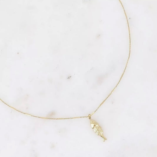 Collier pendentif poisson mini chaine