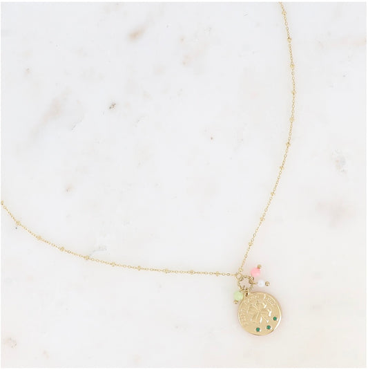 Collier trèfle et pampilles Marielle
