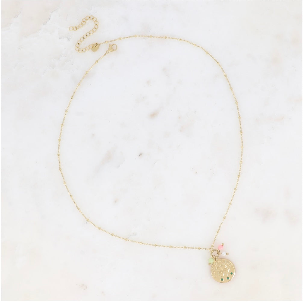 Collier trèfle et pampilles Marielle