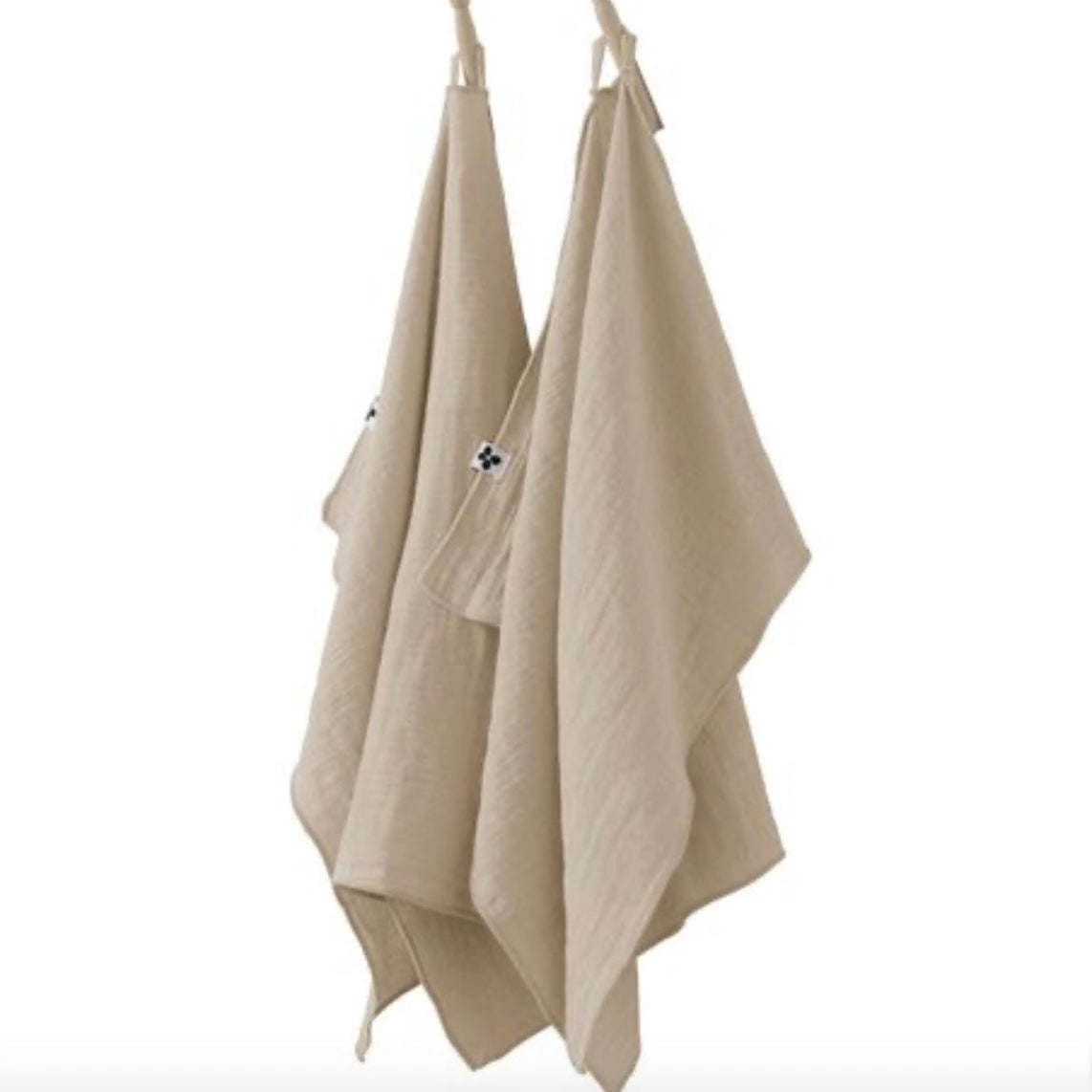 Lot 2 Torchons Gaze de coton Ficelle