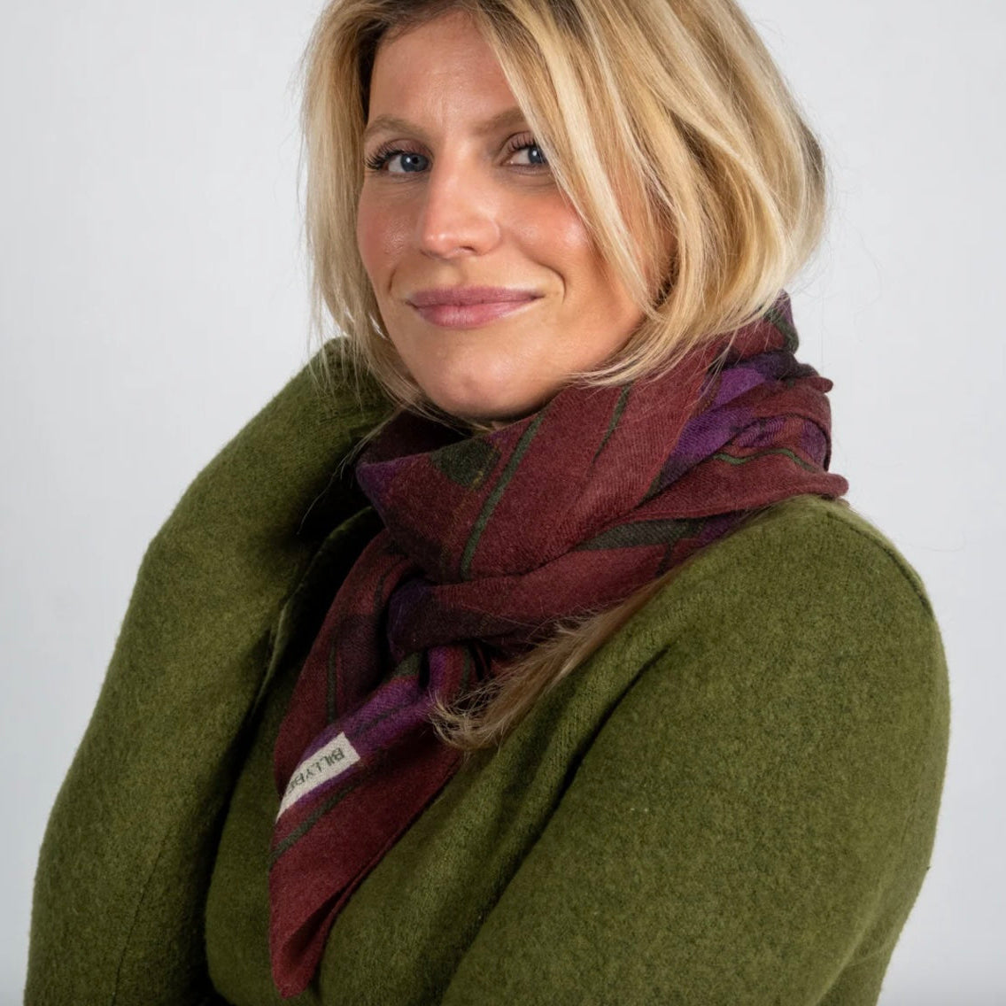 Foulard 100% laine violette