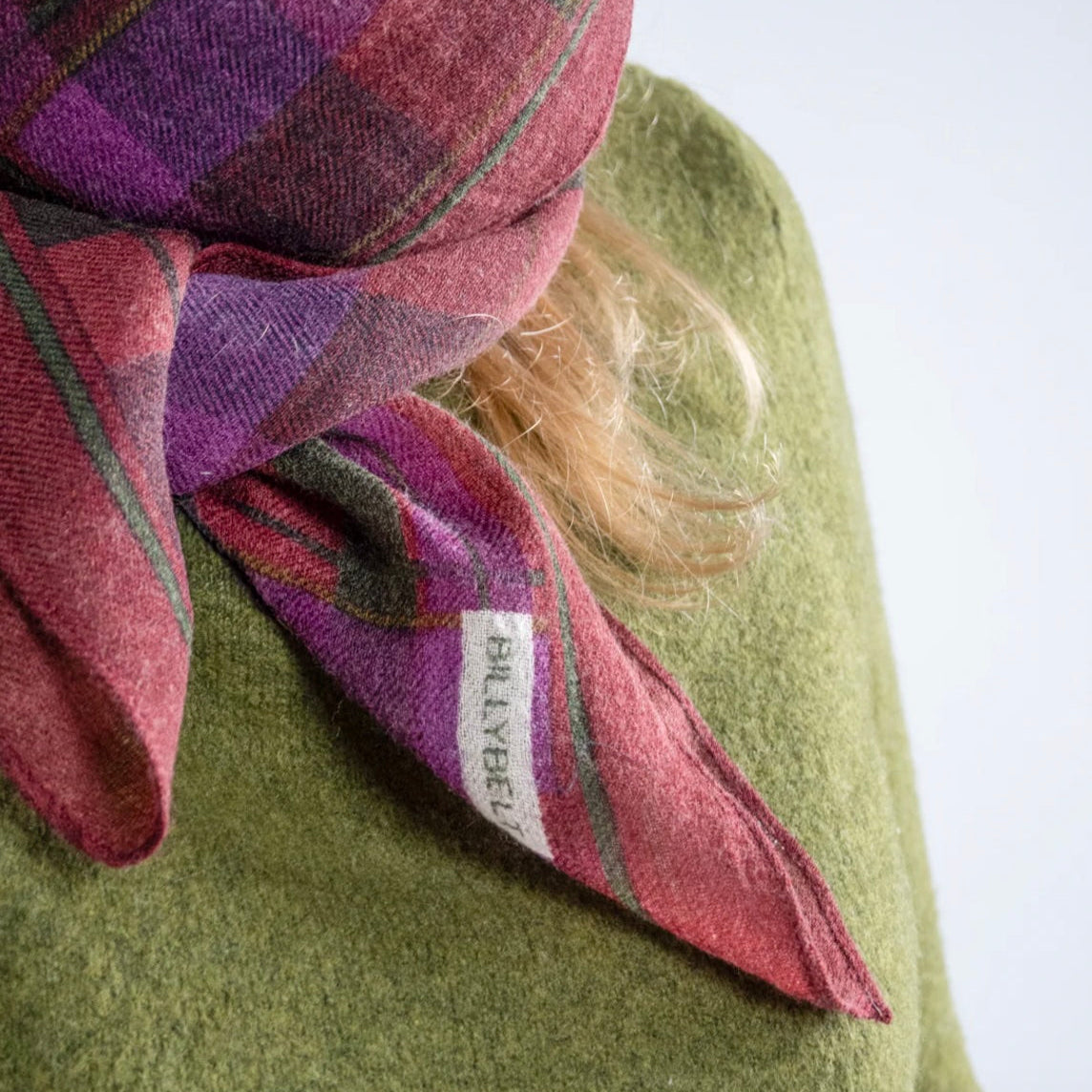 Foulard 100% laine violette