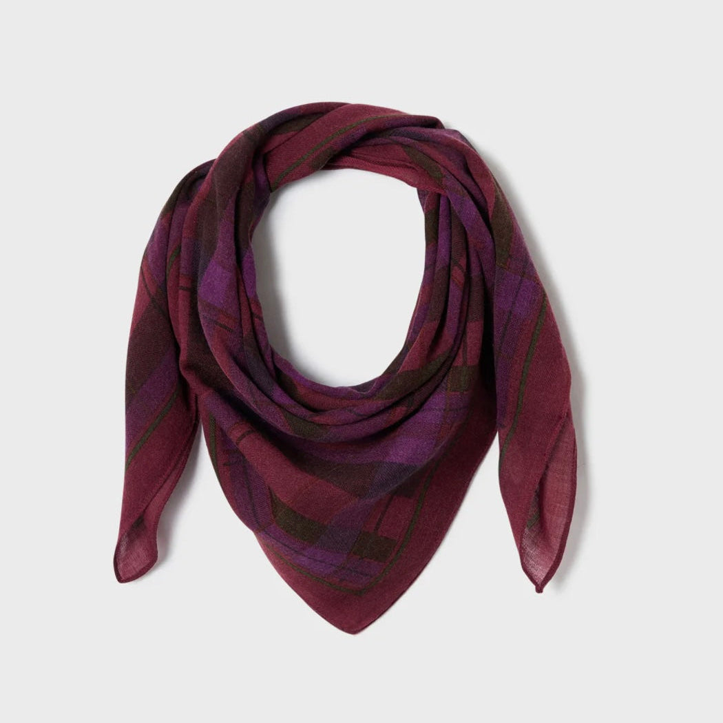 Foulard 100% laine violette