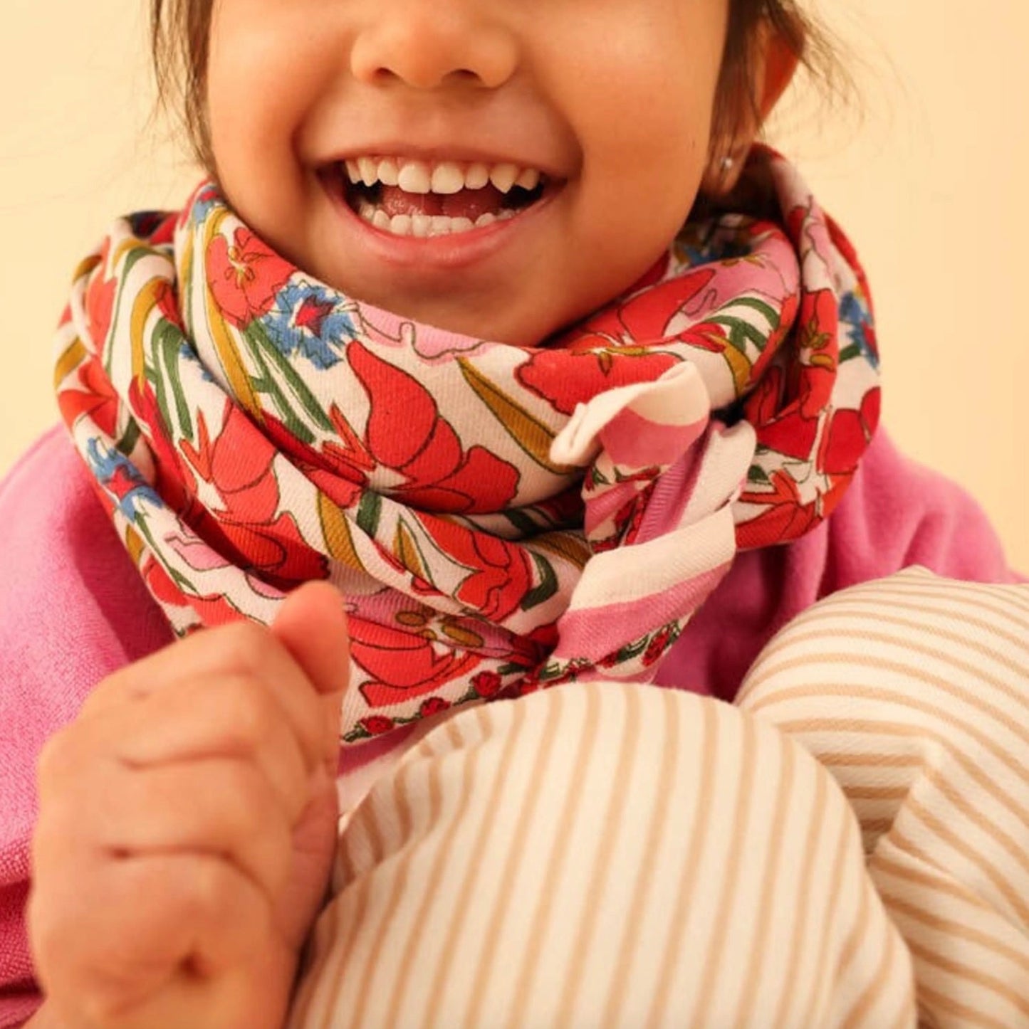 Foulard Fleurs Rouge