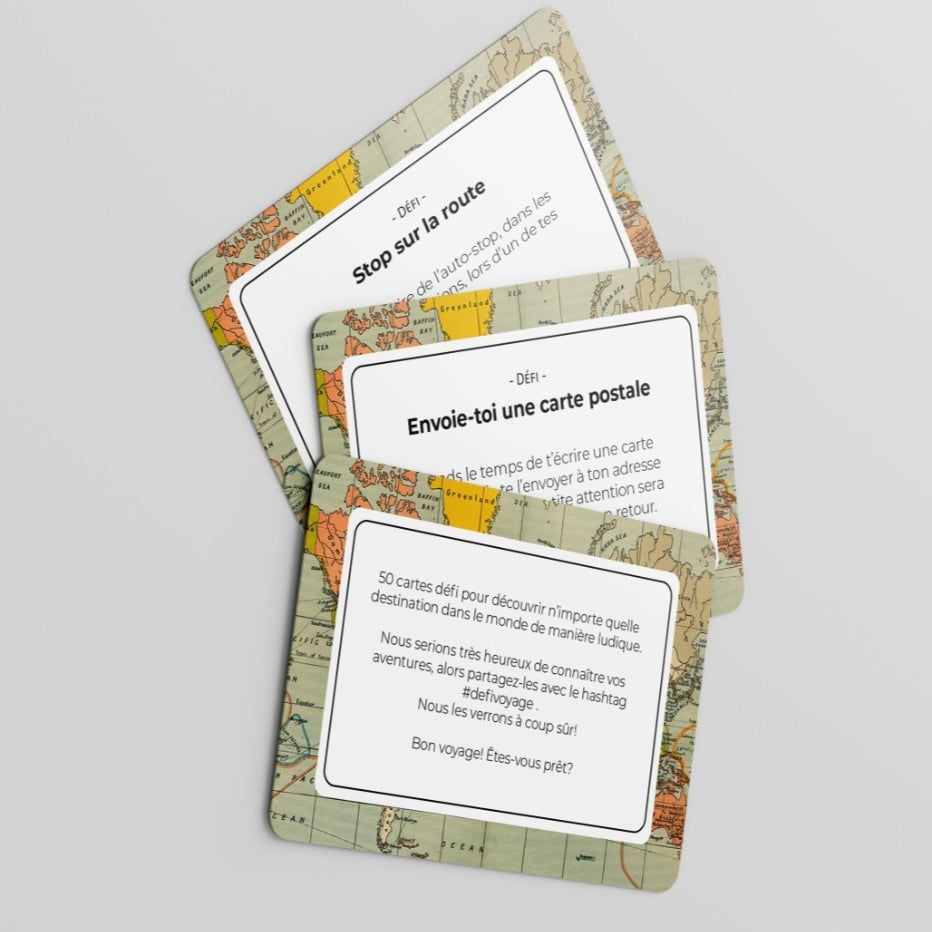 Jeu défis de voyage