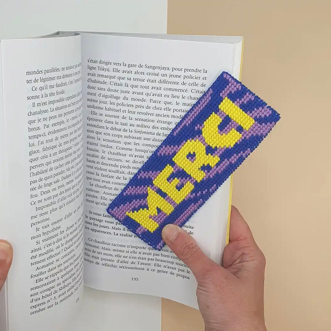 Kit Canevas marque page MERCI