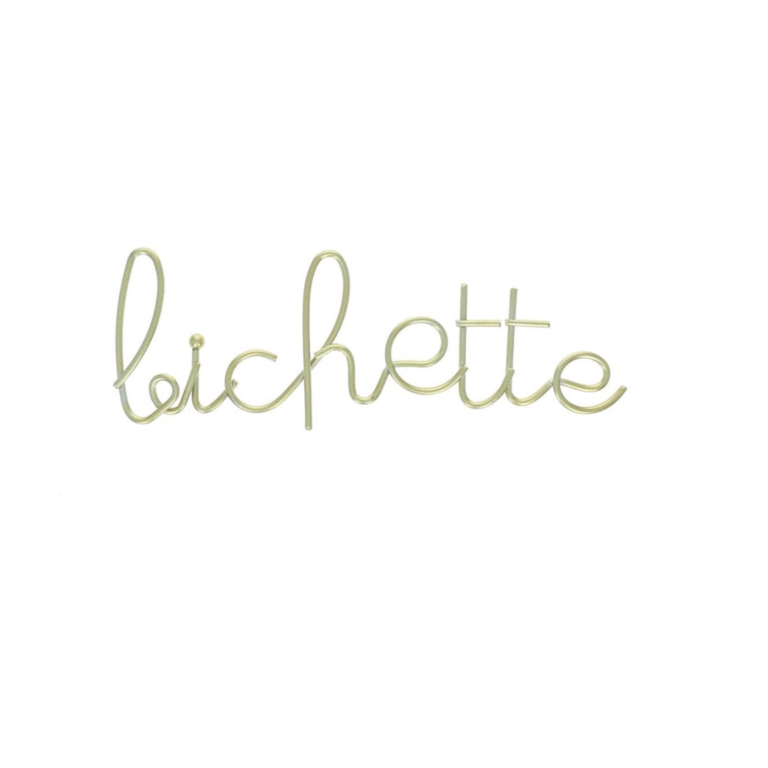 Petit mot bichette en métal