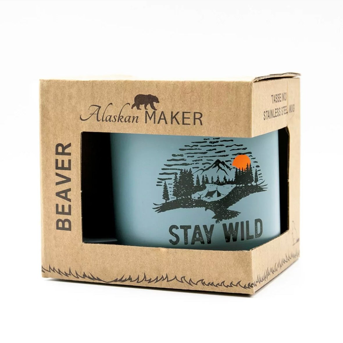 Mug Inox Stay wild - Bleu