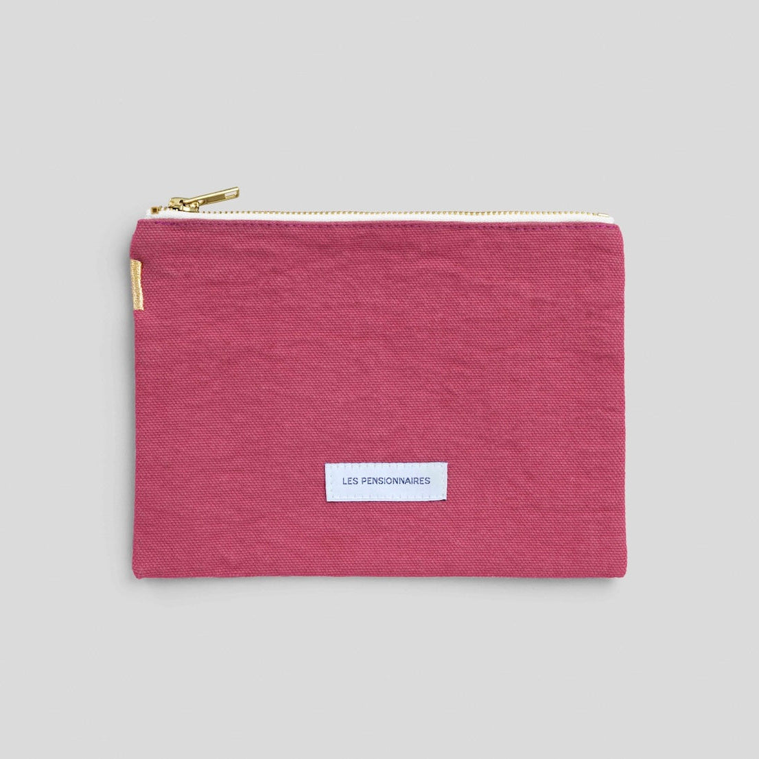 Petite pochette en toile de coton bio - Rose Framboise