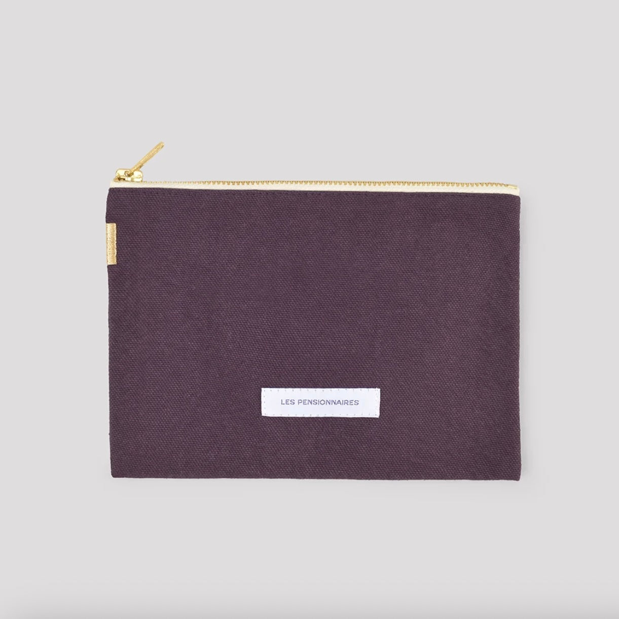 Petite pochette en toile de coton bio - Violet Aubergine