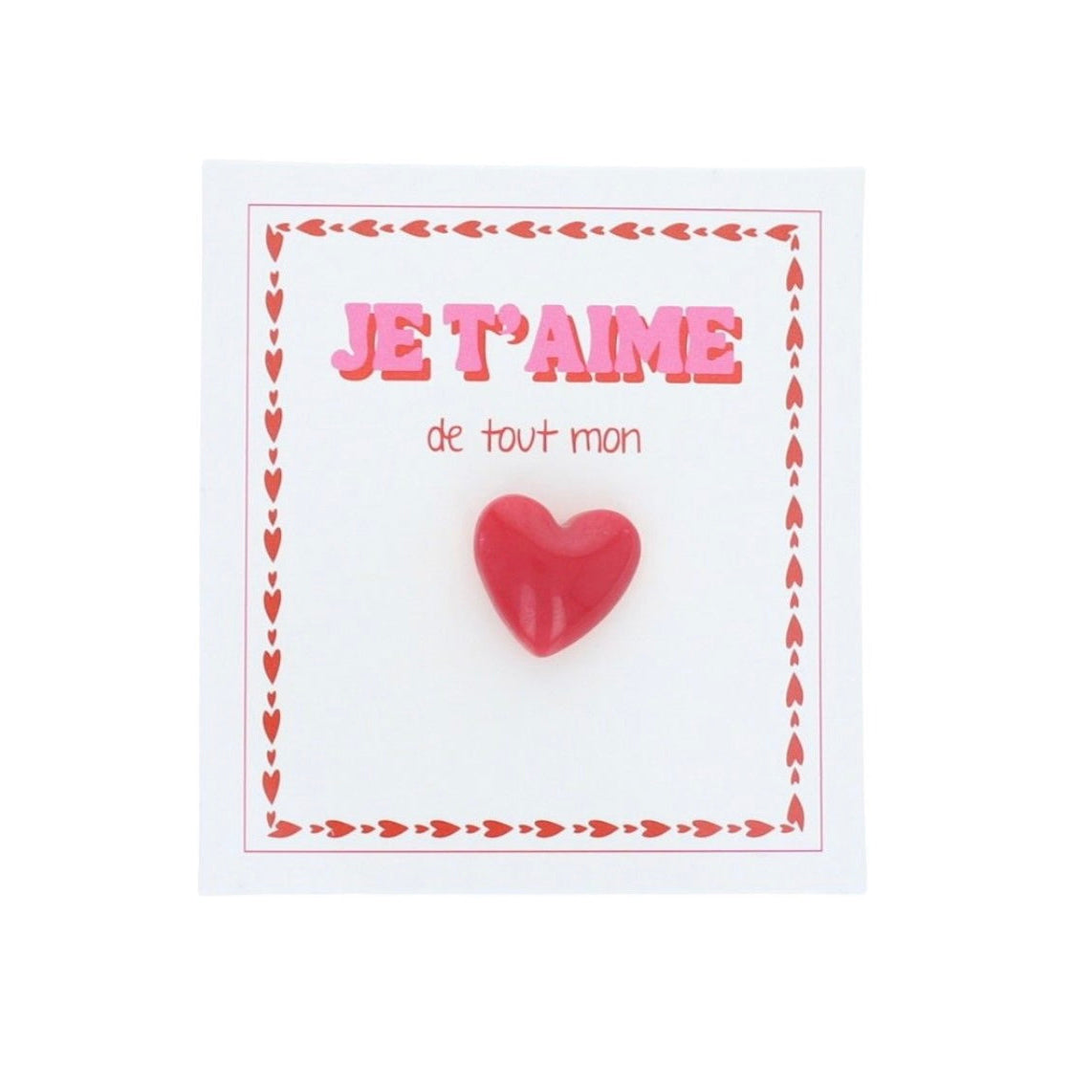 Pin's Je t'aime de tout mon coeur