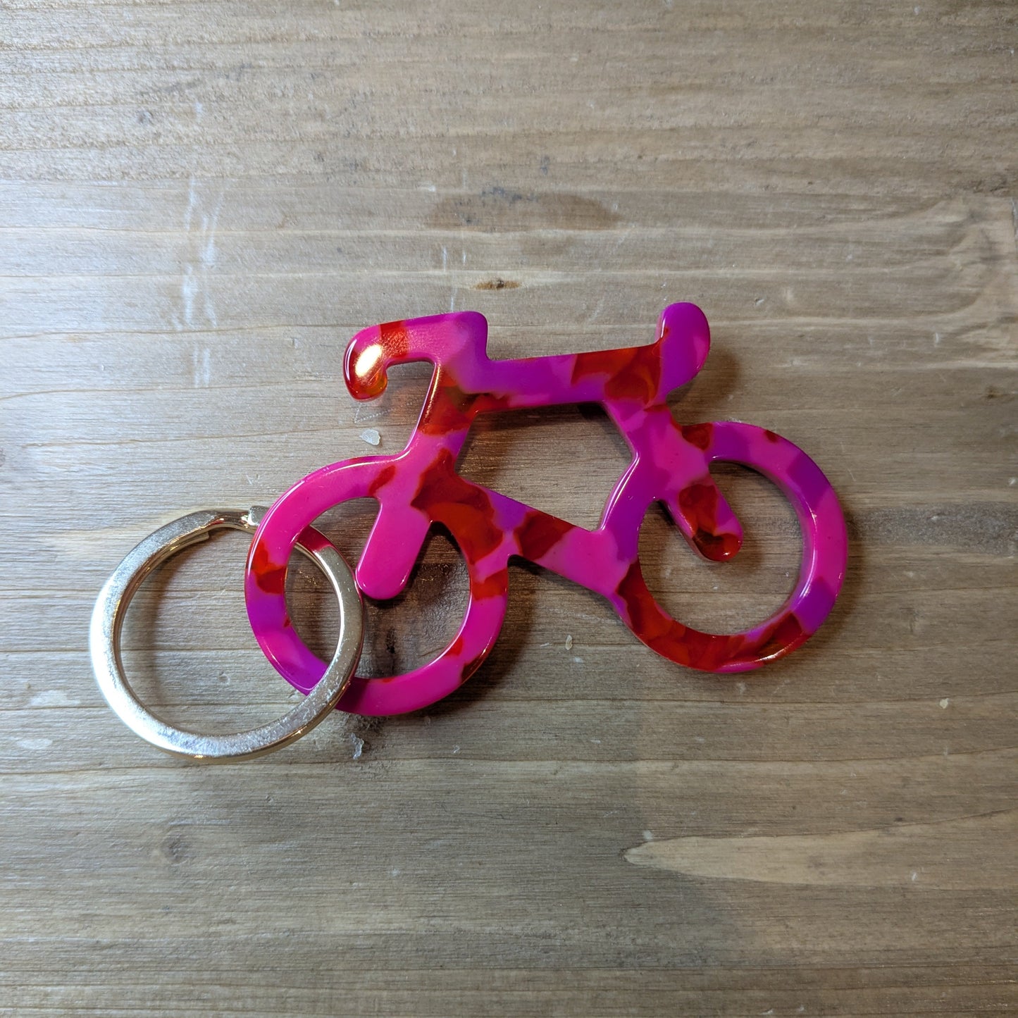camille p velo porte clé rose