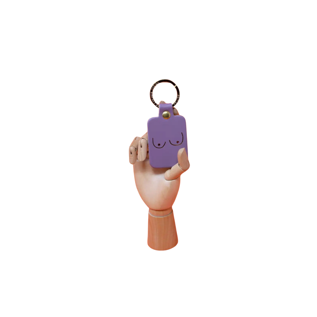Porte clé cuir Boob - Lila