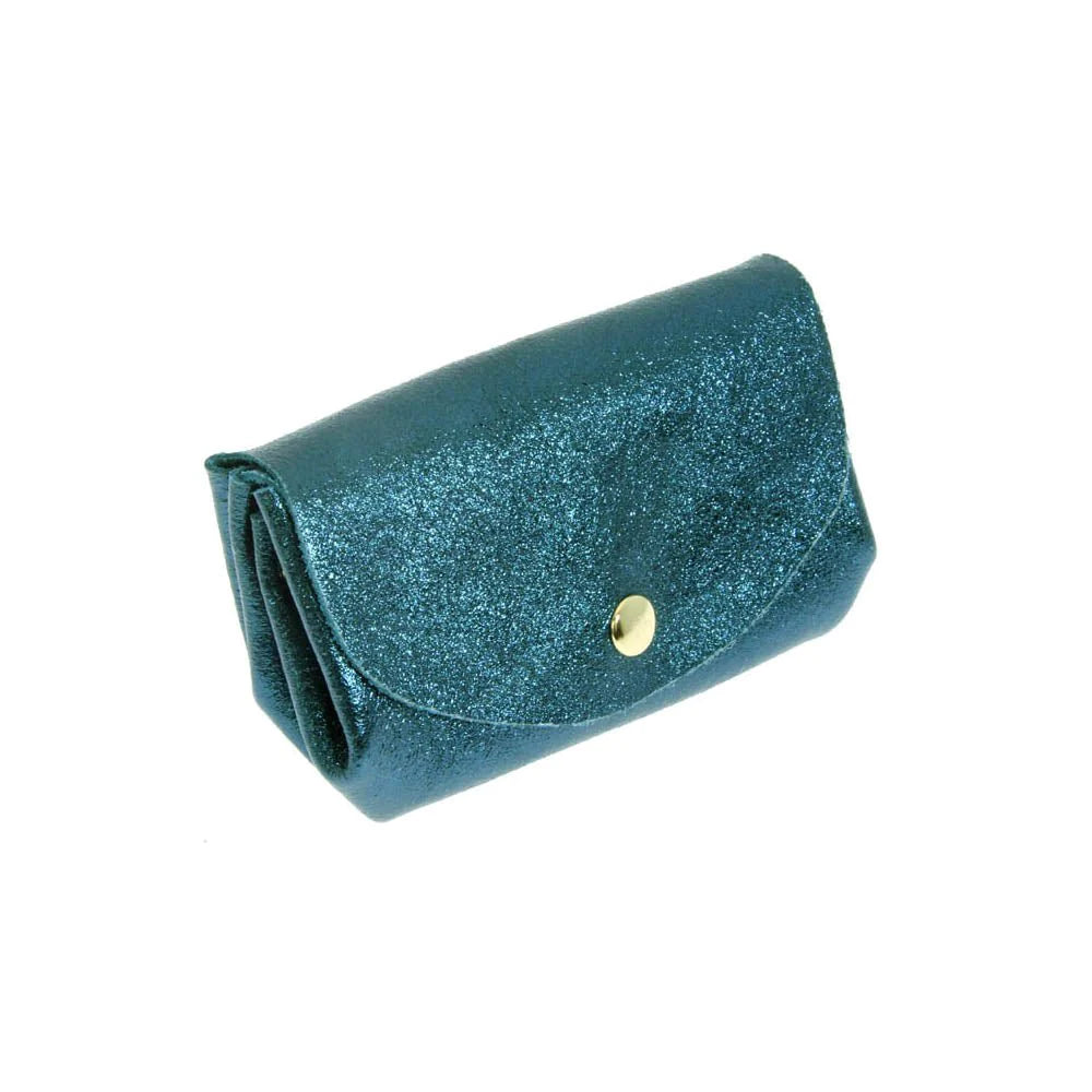 Porte monnaie accordeon- bleu canard