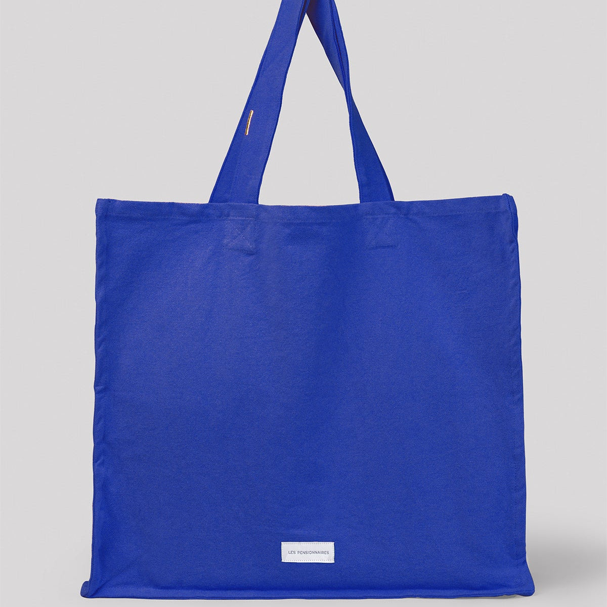 Grand cabas en toile de coton bio - bleu outremer