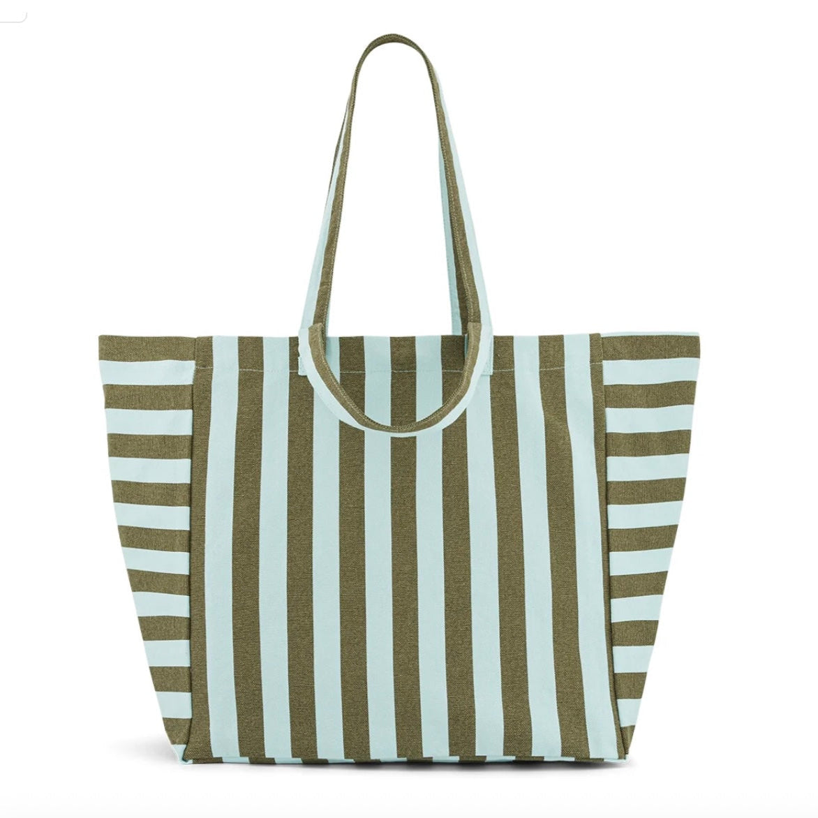 Sac cabas rayures aqua Olive