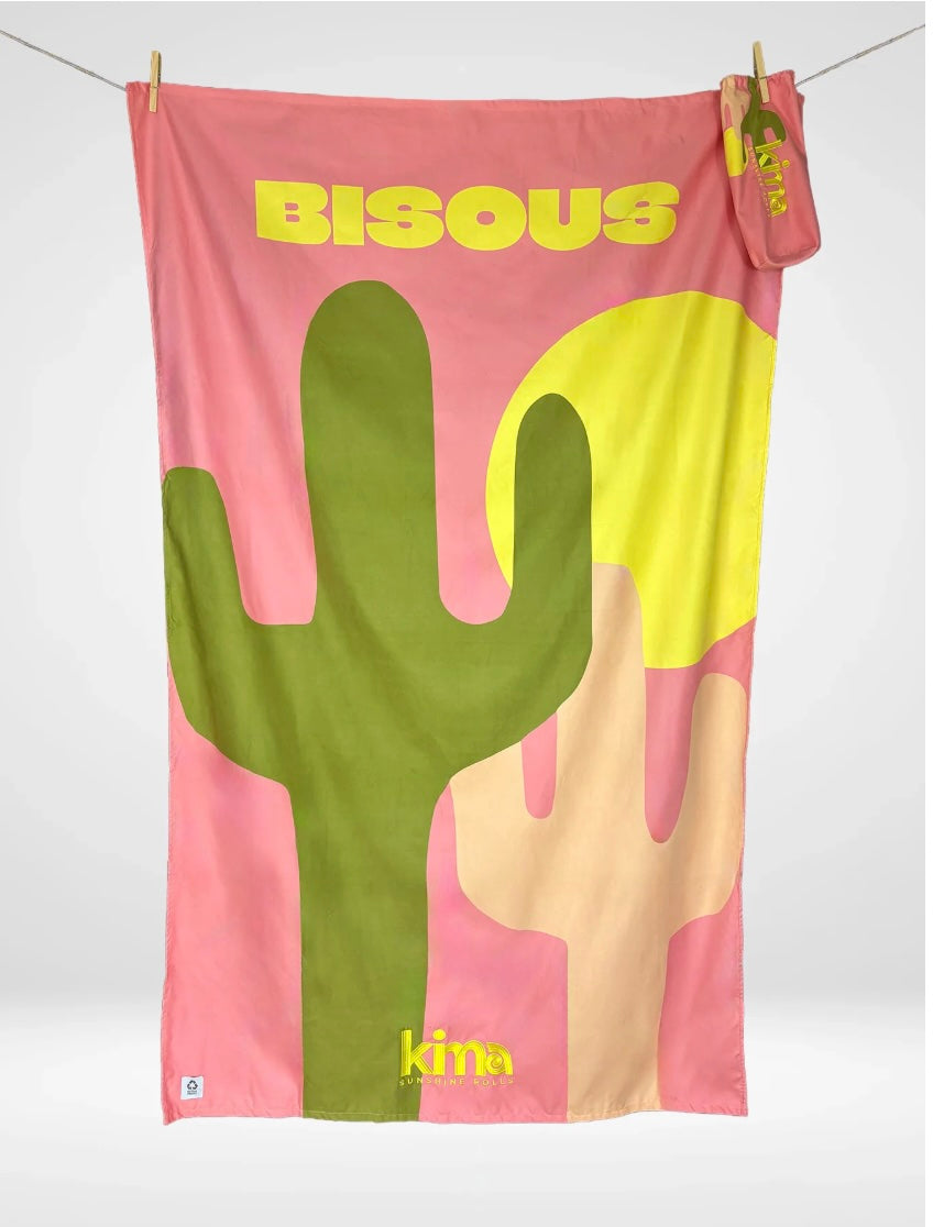 Serviette de plage XXL en microfibres - DOLCE VITA Bisous
