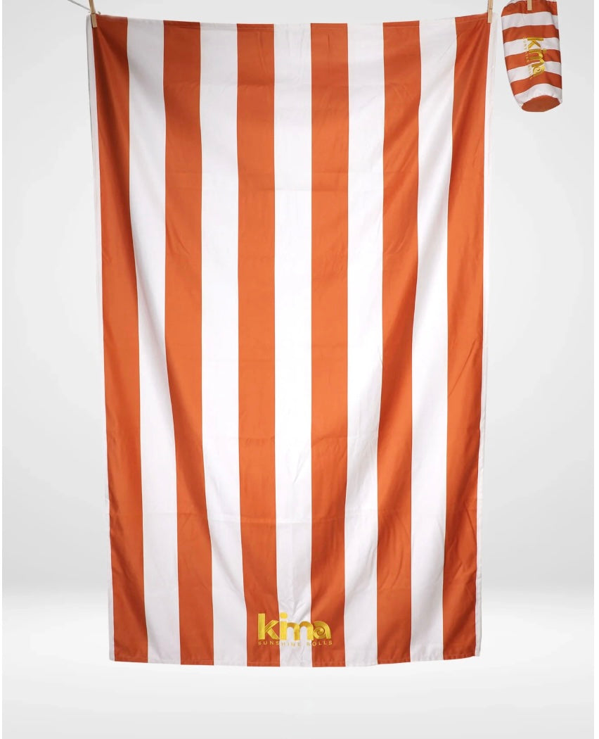 Serviette de plage XXL en microfibres - ETXOLA Terracotta