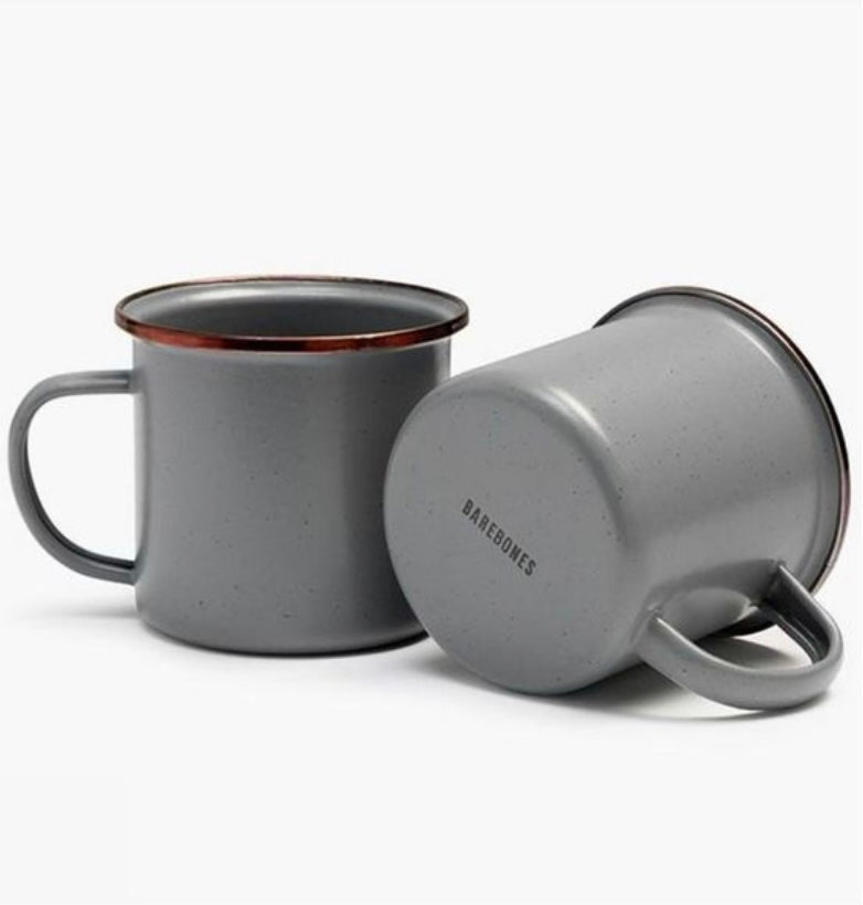 Set de 2 tasses en émail