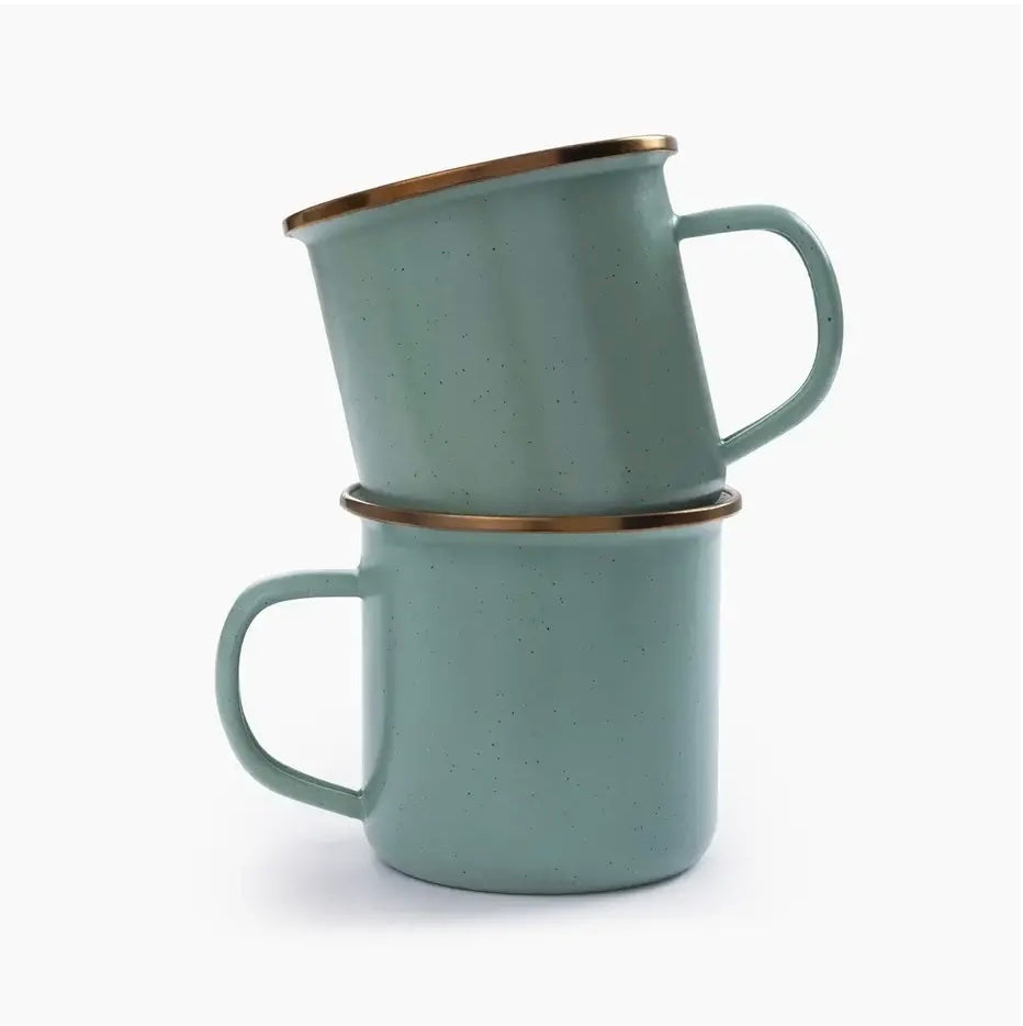 Set de 2 tasses en émail