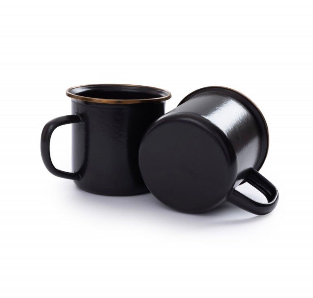 Set de 2 tasses en émail