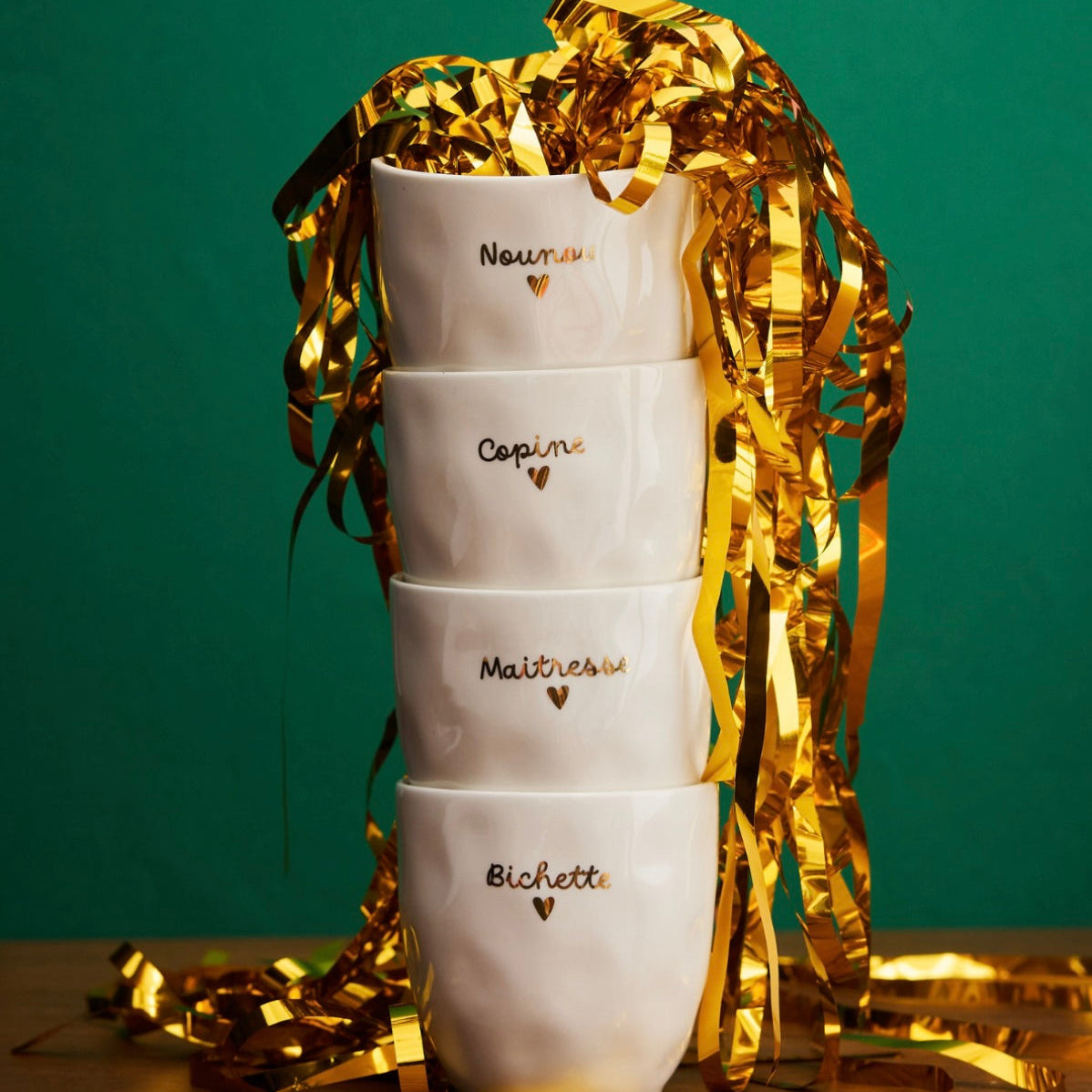 Tasse Copine coeur doré