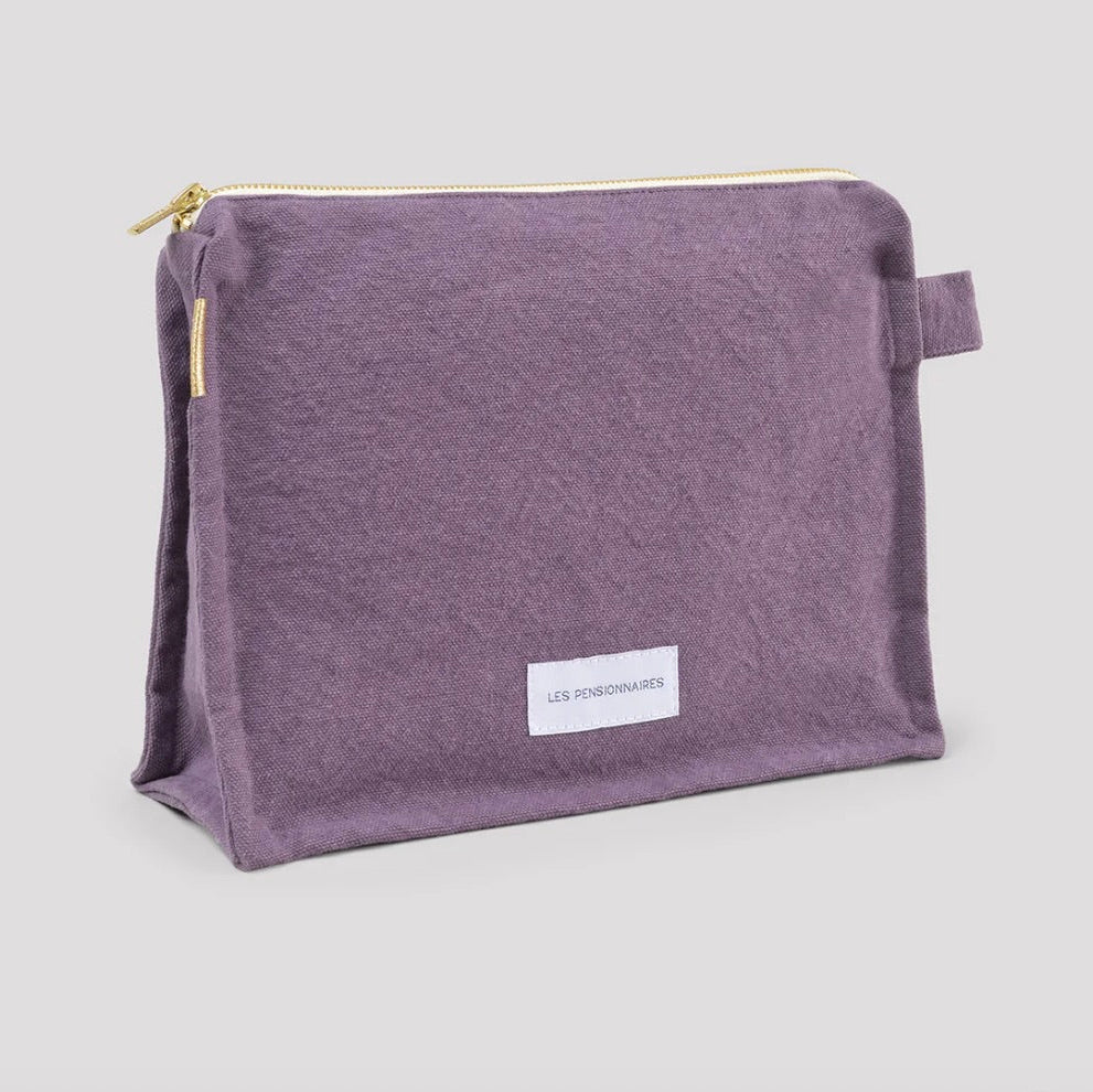 Trousse de toilette en toile de coton bio - Violet Celeste