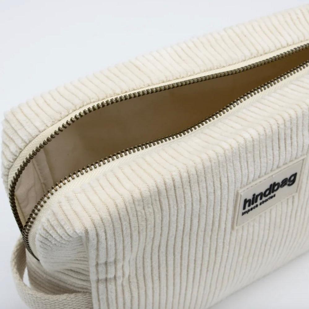 Trousse de toilette velours creme